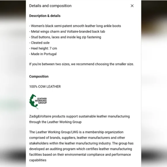 NEW $748 Zadig and Voltaire Ride Semy-Shiny Calfskin Black Leather Combat Boots - Picture 9 of 12